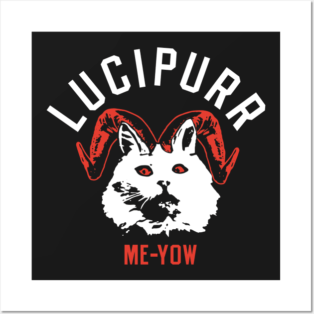 Lucipurr Me-Yow - Halloween Cat Wall Art by CaptHarHar